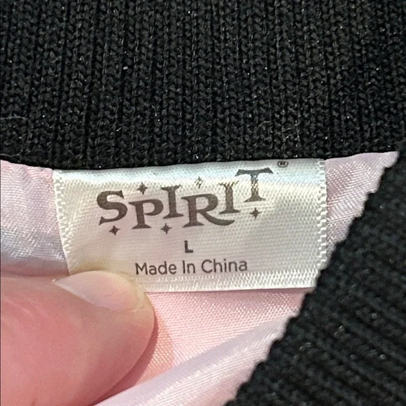 Spirit Pink Satin Sequin Poodle Jacket size Large 50s Grease Costume Halloween - Picture 9 of 17